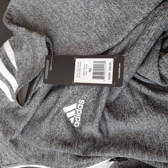 NWT XL adidas mens French Terry 1/4 zip - Picture 8 of 8
